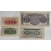 CHINA 1940 . ONE 1 - FIVE 5 FEN and TEN 10 - FIFTY 50 CENTS BANKNOTES